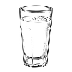 Refreshing glass of water with ice showcasing clarity and simplicity on a warm afternoon