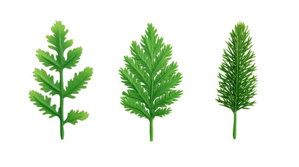 Transparent Christmas Leaf Decor Collection Generative AI