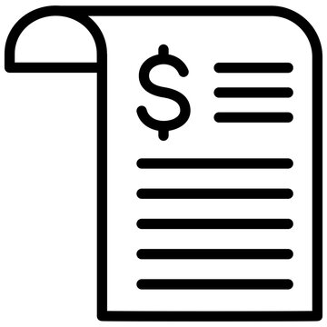 black and white financial document clip art preview