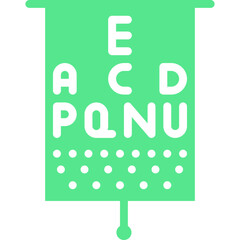 Eyes Checkup Board icon single vector illustration