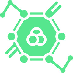 Molecules icon single vector illustration