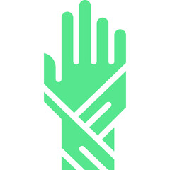 Bandaged Hand icon single vector illustration