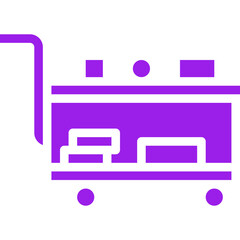 Medical Cart icon single vector illustration