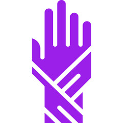 Bandaged Hand icon single vector illustration