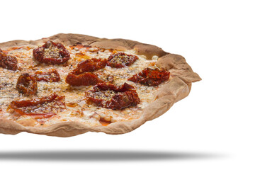 Pizza recortada no fundo transparente com sombra descolda fácil de ser retirada para aplicação de outros fundos