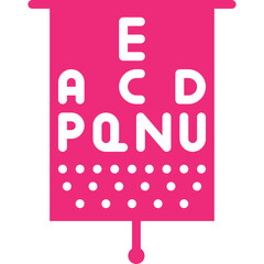 Eyes Checkup Board icon single vector illustration