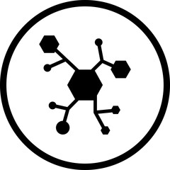 Molecular Structure icon single vector illustration