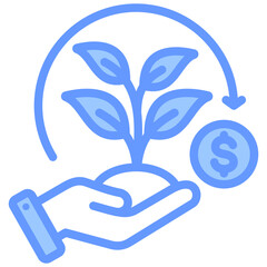 Investment Blue Icon