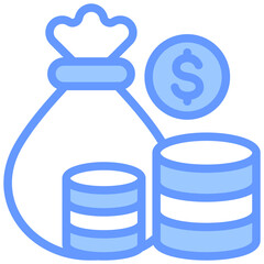 Wealth Blue Icon