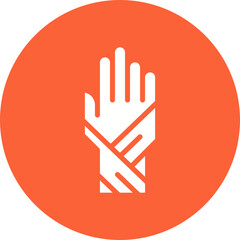 Bandaged Hand icon single vector illustration