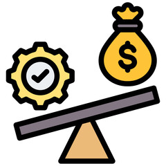 Leverage Outline Color Icon