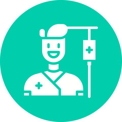 Male Patient icon single vector illustration