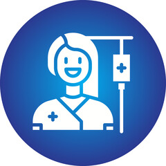 Female Patient icon single vector illustration