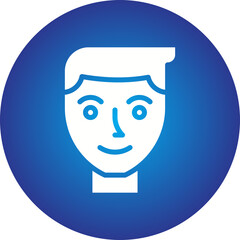 Human Face icon single vector illustration