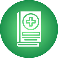 Obraz premium Medical Book icon single vector illustration