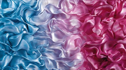 Obraz premium Blue, pink, and purple silk fabric texture background