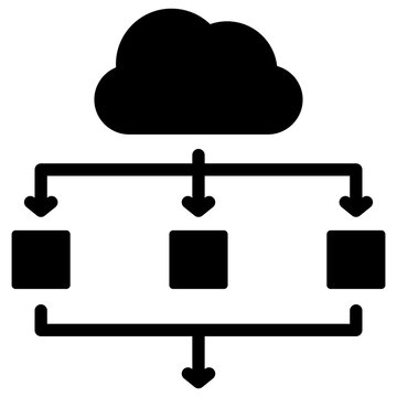 Parallel Computing Glyph Icon