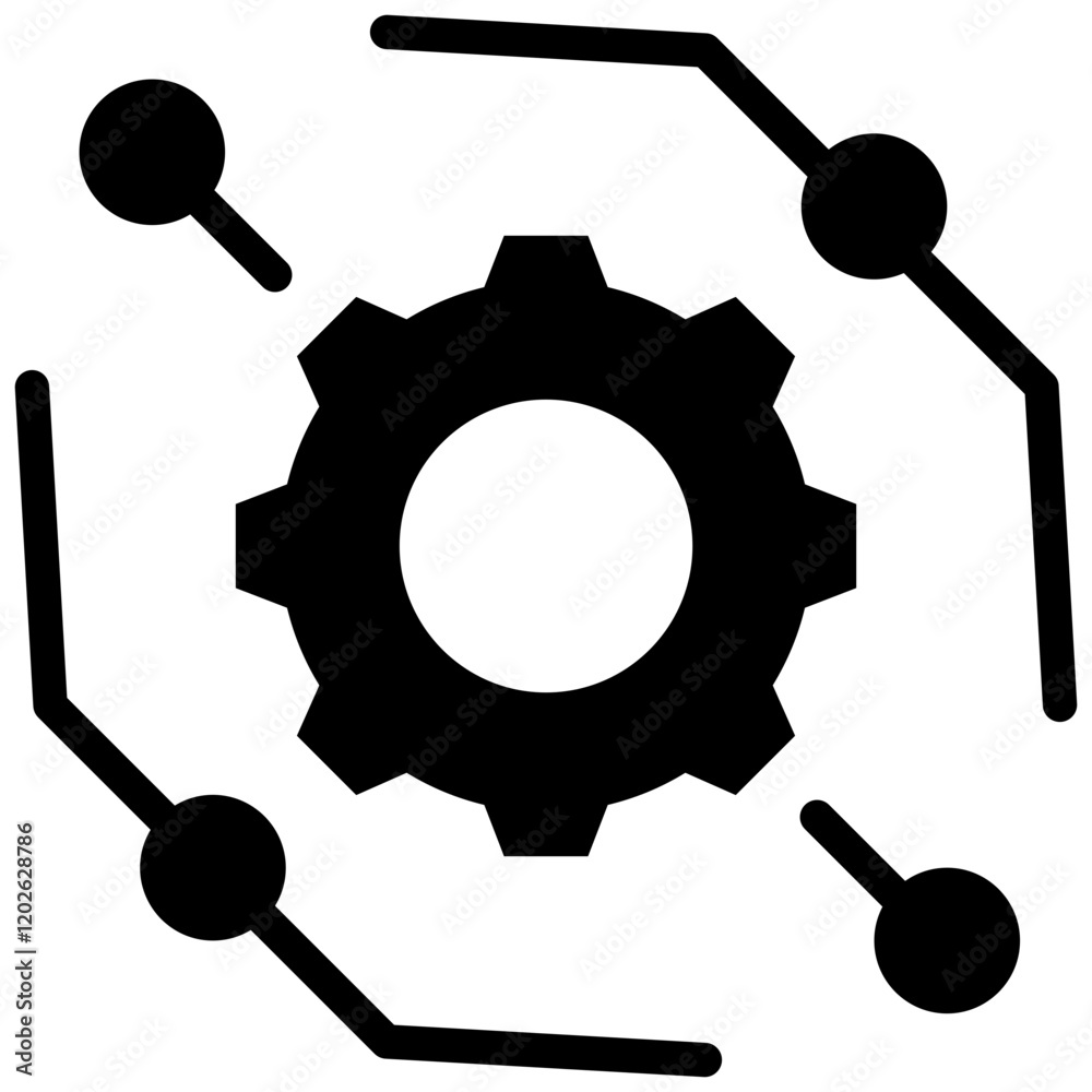 Poster event driven architecture glyph icon