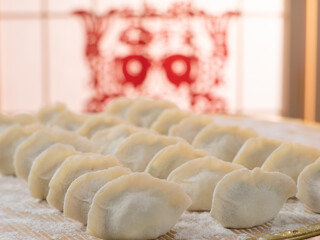 Making dumplings for Chinese New Year
