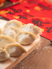 Making dumplings for Chinese New Year