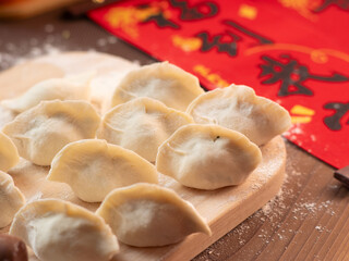 Making dumplings for Chinese New Year