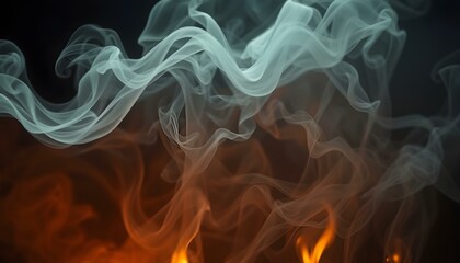 Obraz premium Abstract Smoke Texture Background Design Orange Teal fog art fire haze