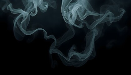 Abstract Smoke Design Dark Background Swirling fog art grey blue haze 