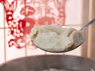 Making dumplings for Chinese New Year