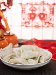 Making dumplings for Chinese New Year