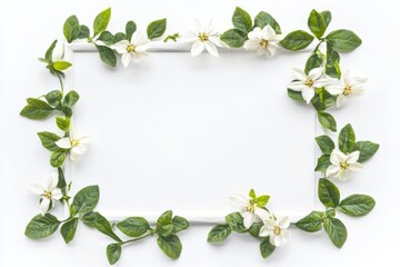 Fototapeta premium paper with flower decoration on the edge for greeting cards or promotional media