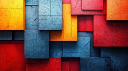 Fototapeta premium Abstract Geometric Colorful Cubes Wallpaper