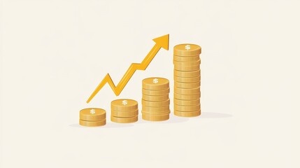 revenue trends flat design side view technology theme animation Complementary Color Scheme