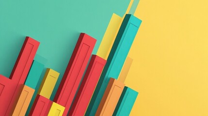 revenue trends flat design side view technology theme animation Complementary Color Scheme