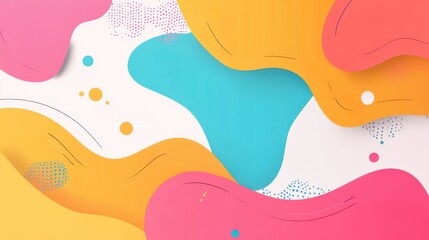Fototapeta premium statistical report flat design top view formal theme water color vivid