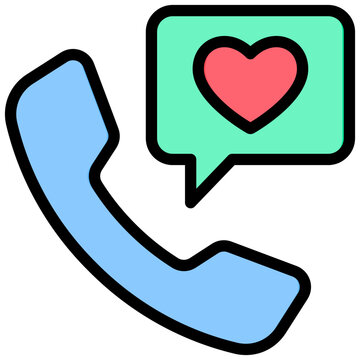 Cold Calling Outline Color Icon
