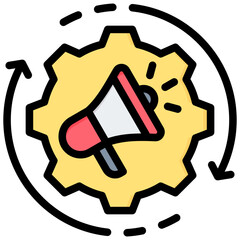 Marketing Automation Outline Color Icon