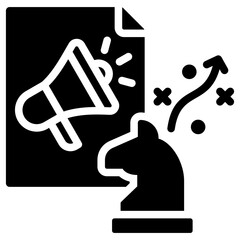 Sales Strategy Glyph Icon