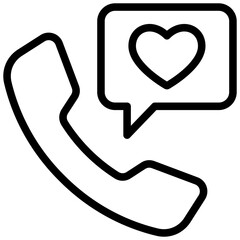 Cold Calling Outline Icon