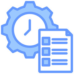 Time Management Blue Icon