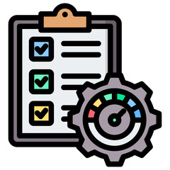 Fototapeta premium Performance Evaluation Outline Color Icon