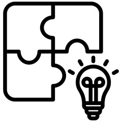 Problem Solving Outline Icon