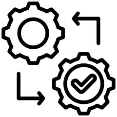 Change Management Outline Icon