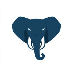 Elephant Head Illustration, Isolated, Used as a logo, Icon, Symbol, or Mascot
