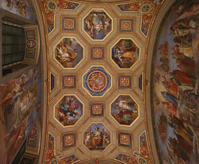 Ceiling of Room of the Immaculate Conception made by Francis Podesti (1800-1895), a painter...