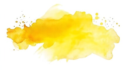 Fototapeta premium Abstract Yellow Watercolor Paint Splotch Background