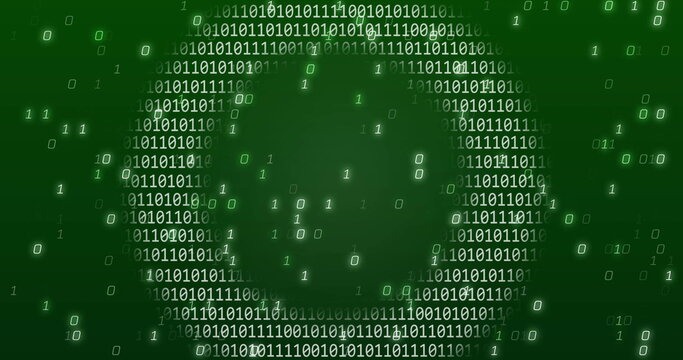 Image of binary coding in circles over binary coding