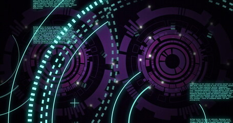Image of digital data processing over scopes scanning