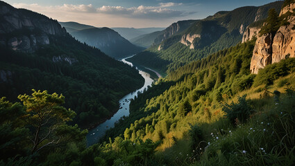 illustration of amazing natural scenery