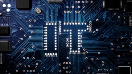 Information Technology Concept with Abstract Circuit