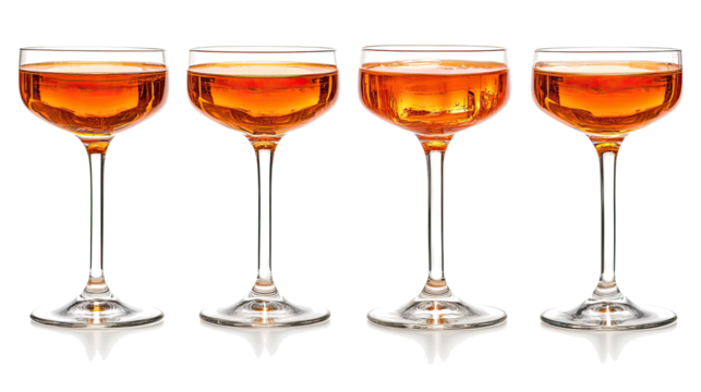 Manhattan Cocktails Served in Elegant Glassware Generative AI
